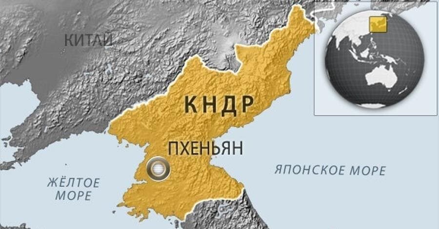 Корейская Народно-Демократическая Республика (КНДР) на карте Корейская Народно-Демократическая Республика (КНДР) на карте